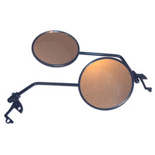 Enduro Mirror Set, 4" Diameter, Black ABS, BSA, Norton, Triumph, Emgo 20-64503
