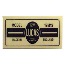 17M12 Lucas Coil Sticker, BSA, Norton, Triumph Motorcycles, 45276/STICKER