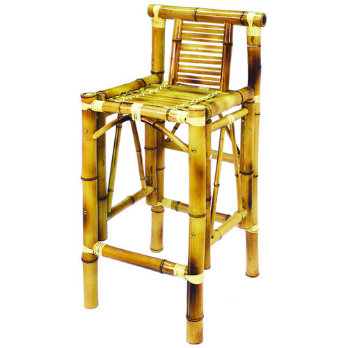 2 Bamboo Tiki Bar Stools