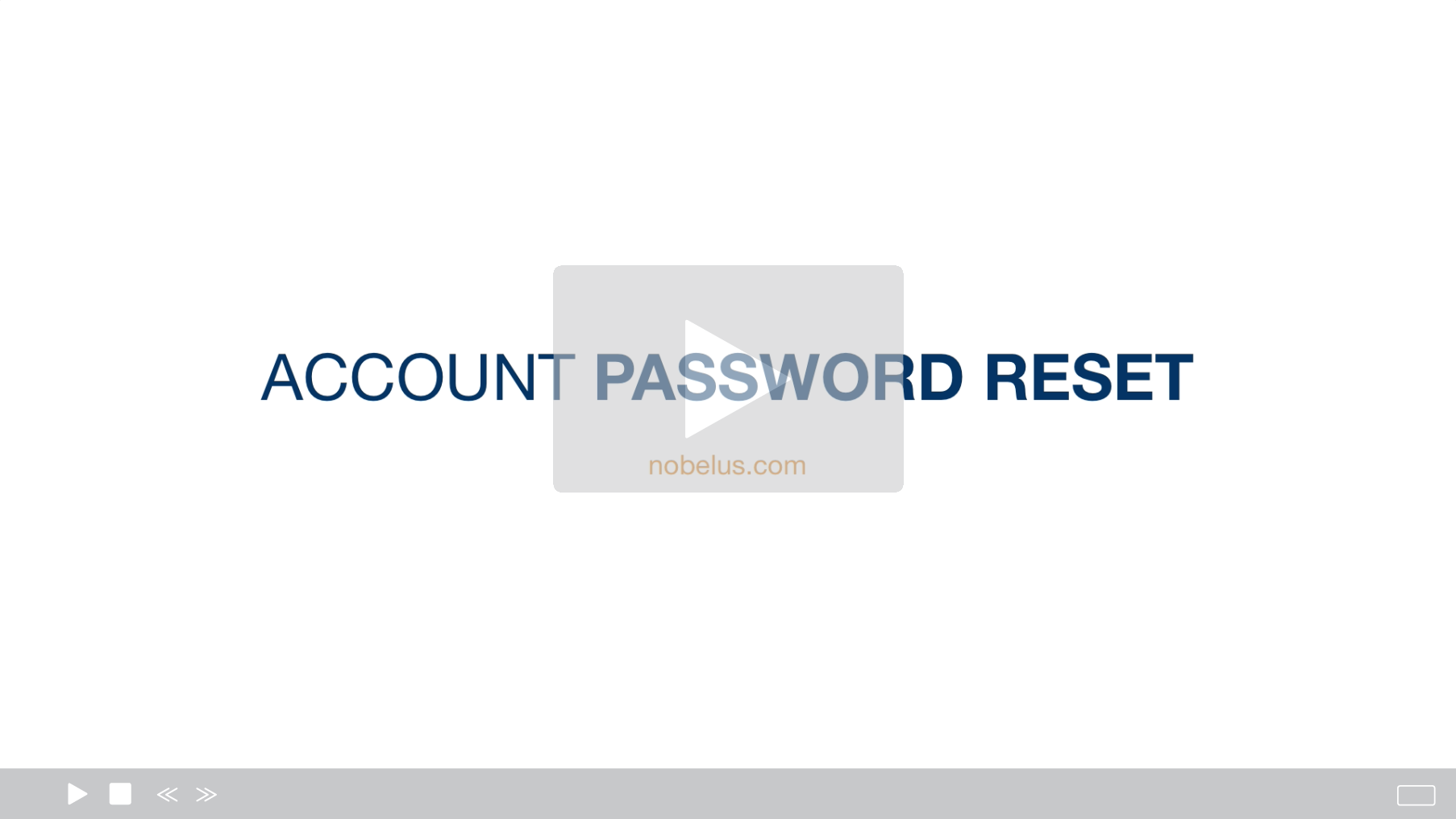 Account Password Reset