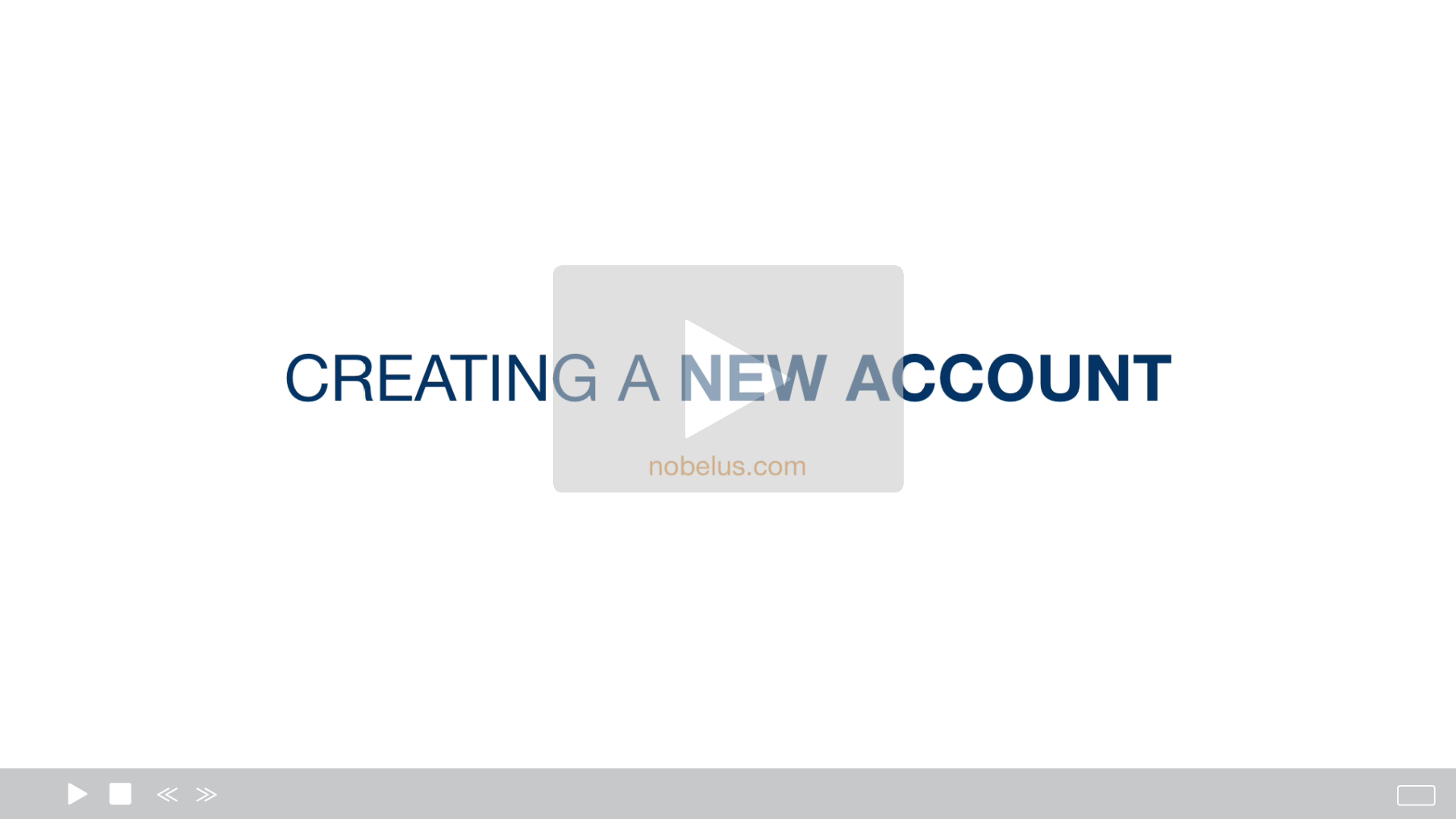 Creating A New Account