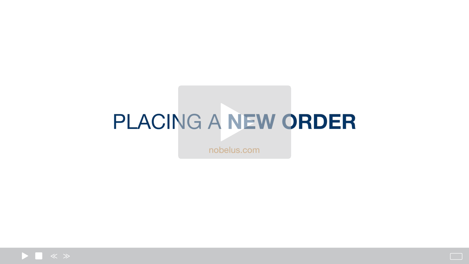 Placing A New Order