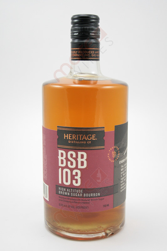 Heritage BSB 103 Proof High Altitude Brown Sugar Bourbon 750ml - MoreWines