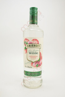 Smirnoff Zero Sugar Infusions Strawberry & Rose Vodka 750ml 