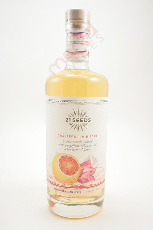 21 Seeds Grapefruit Hibiscus Infused Tequila Blanco 750ml MoreWines