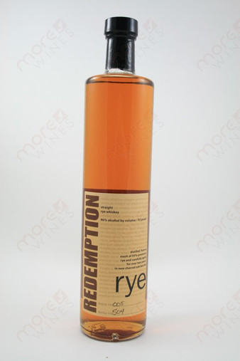 Redemption Straight Rye Whiskey 750ml