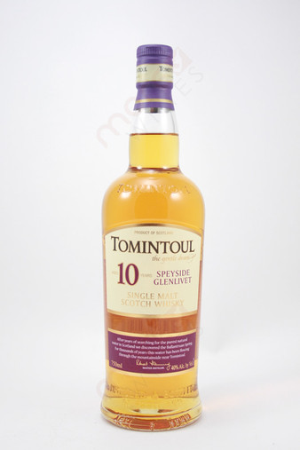 Tomintoul Speyside Glenviet Single Malt Scotch Whisky 10 Year Old 750ml 