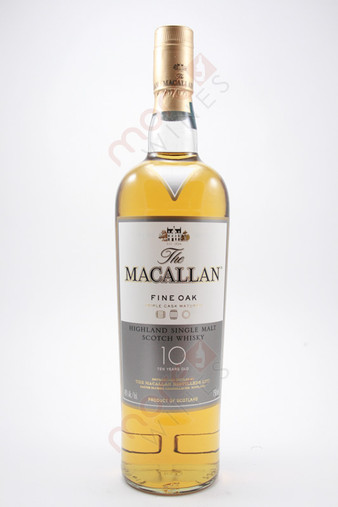 The Macallan Fine Oak 10 year Single Malt Highland Scotch Whiskey 750ml 