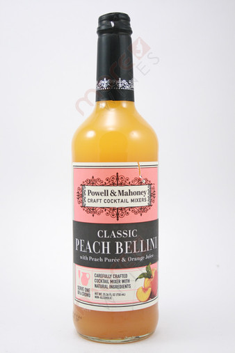 Powell & Mahoney Limited Peach Bellini Cocktail Mixer 750ml