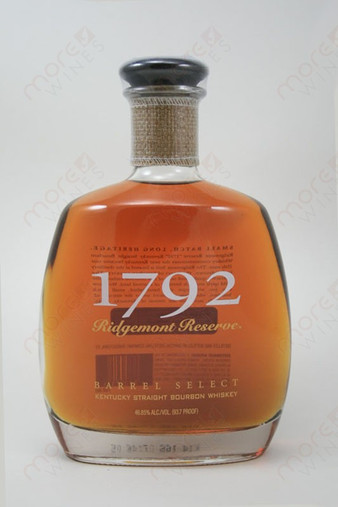 Ridgemont Reserve 1792 Barrel Select Whiskey 750ml