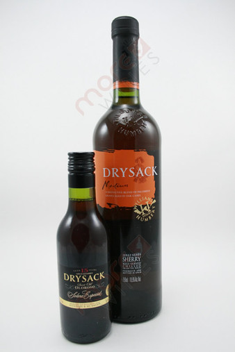 Drysack Medium Dry Sherry 750ml With Drysack 15 year 187ml