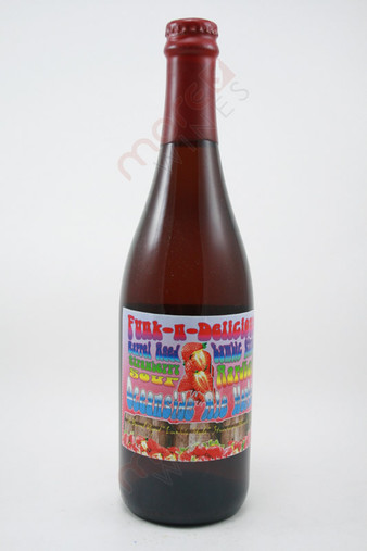 Oceanside Ale Works Funk-n-Delicious Barrel Aged Lambic style Strawberry Aardbei Sour 750ml 