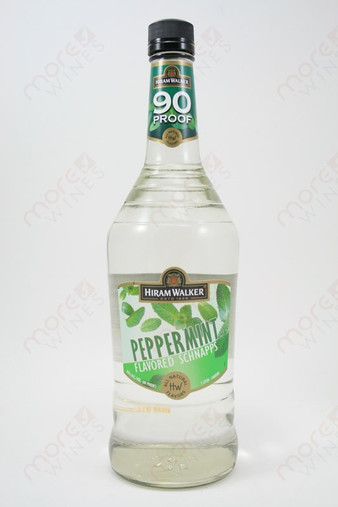 Hiram Walker Peppermint Flavored schnapps 90 proof 1L