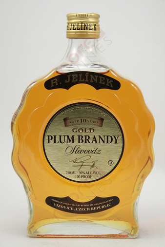  R. Jelinek Slivovitz Gold Plum Brandy Aged 10 Years 750ml 