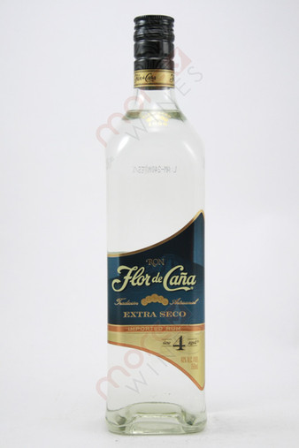 Flor de Cana Extra Dry Secco 4 Year Old White Rum 750ml