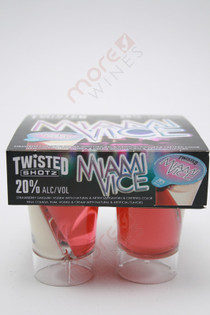Twisted Shotz Miami Vice Strawberry Daiquri Vodka Liqueur 4 x 25ml