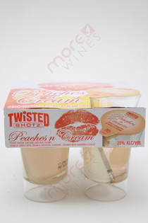 Twisted Shotz Peaches n' Cream Schnapps 4 x 25ml
