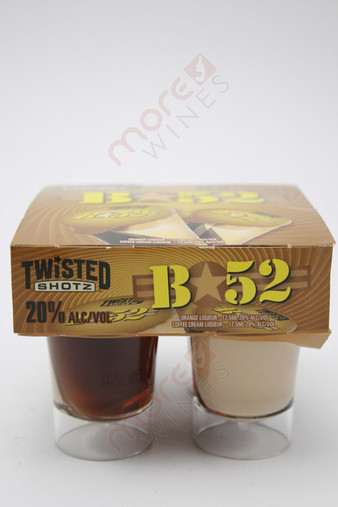 Twisted Shotz B 52 Orange and Coffee Cream Liqueur 4 x 25ml