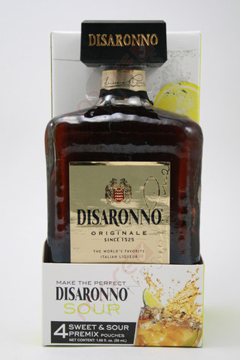 Disaronno Originale Liqueur Gift Set With 4 Sweet & Sour Premix