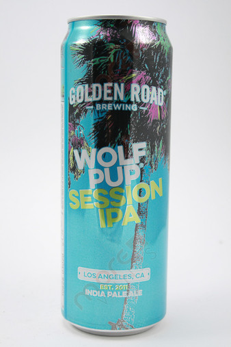 CALIF Beer STICKER ~ GOLDEN ROAD Brewing Co Wolf Pup Session IPA ~ Los Angeles 