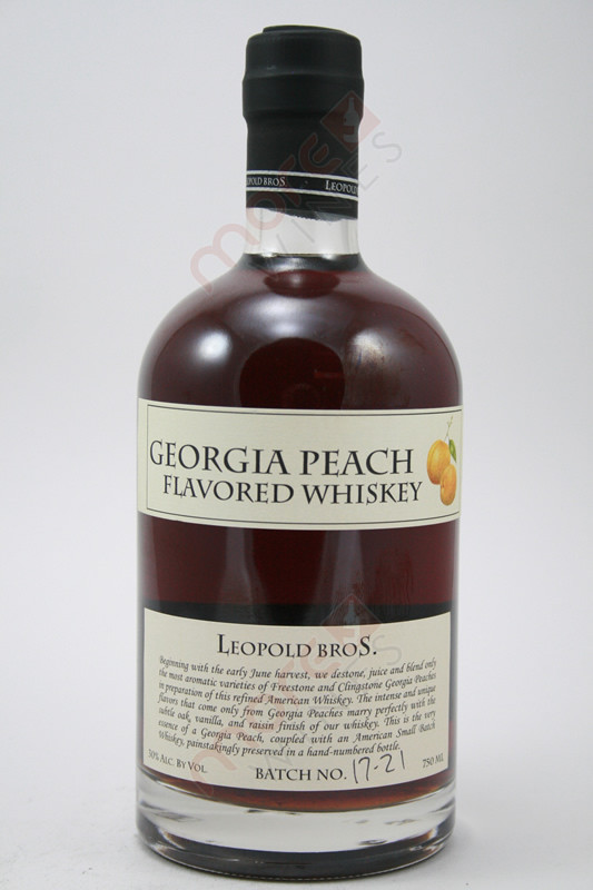 Leopold Bros Peach Flavored Whiskey 750ml MoreWines