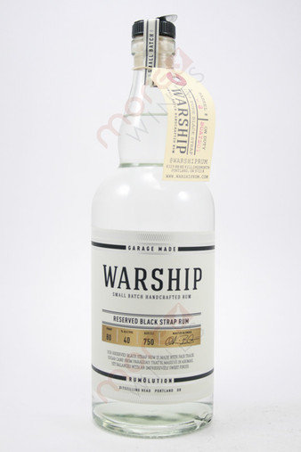 Warship Small Batch Reserved Black Strap Handcrafted Rum 750ml