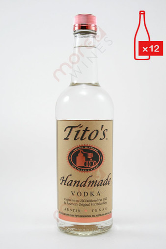 Tito's Handmade Vodka 750ml (Case of 12) FREE SHIPPING $19.99/Bottle