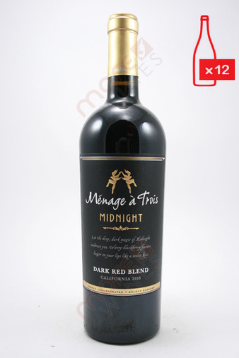 Menage a Trois Midnight Dark Red Blend 750ml (Case of 12) FREE SHIPPING $11.99/Bottle