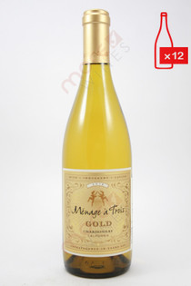 Menage a Trois Gold Chardonnay 750ml (Case of 12) FREE SHIPPING $11.99/Bottle