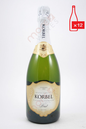 Korbel California Brut Champagne 750ml (Case of 12) FREE SHIPPING $12.99/Bottle