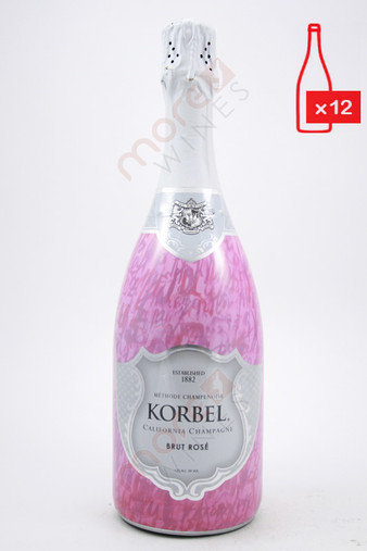 Korbel California Brut Rose Champagne 750ml (Case of 12) FREE SHIPPING $12.99/Bottle 