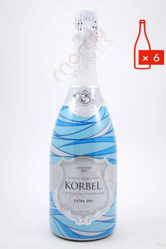 Korbel California Extra Dry Champagne 750ml (Case of 6) FREE SHIPPING $12.99/Bottle