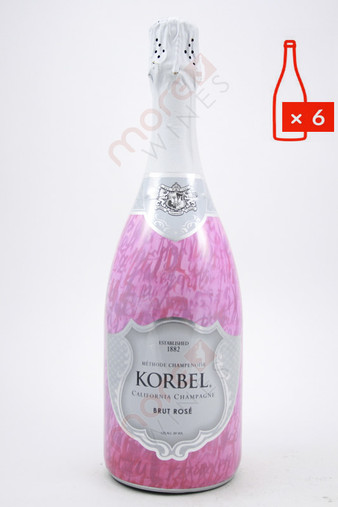 Korbel California Brut Rose Champagne 750ml (Case of 6) FREE SHIPPING $12.99/Bottle 
