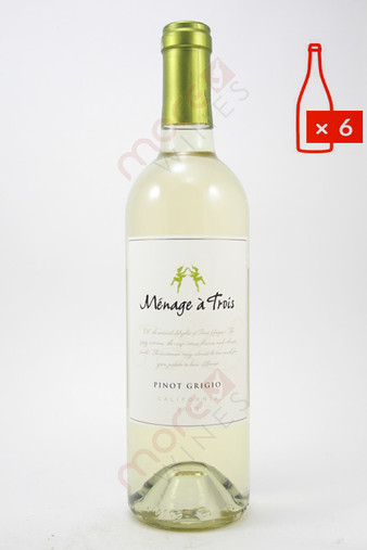 Menage a Trois Pinot Grigio 750ml (Case of 6) FREE SHIPPING $11.99/Bottle