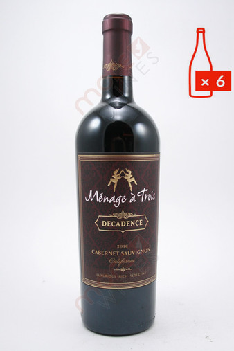 Menage a Trois Decadence Cabernet Sauvignon 750ml (Case of 6) FREE SHIPPING $11.99/Bottle