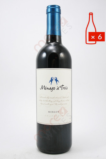 Menage a Trois Merlot 750ml (Case of 6) FREE SHIPPING $11.99/Bottle