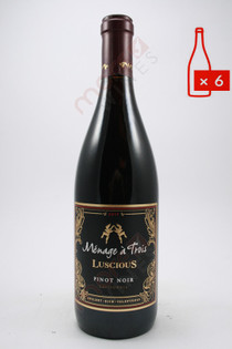 Menage a Trois Luscious Pinot Noir 750ml (Case of 6) FREE SHIPPING $11.99/Bottle