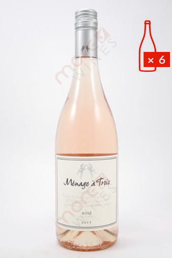 Menage a Trois Rose Wine 750ml (Case of 6) FREE SHIPPING $11.99/Bottle (101602-FS6)