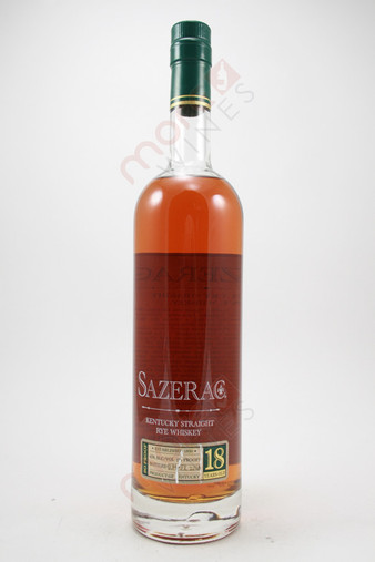 Sazerac 18 Year Old Straight Rye Whiskey 750ml