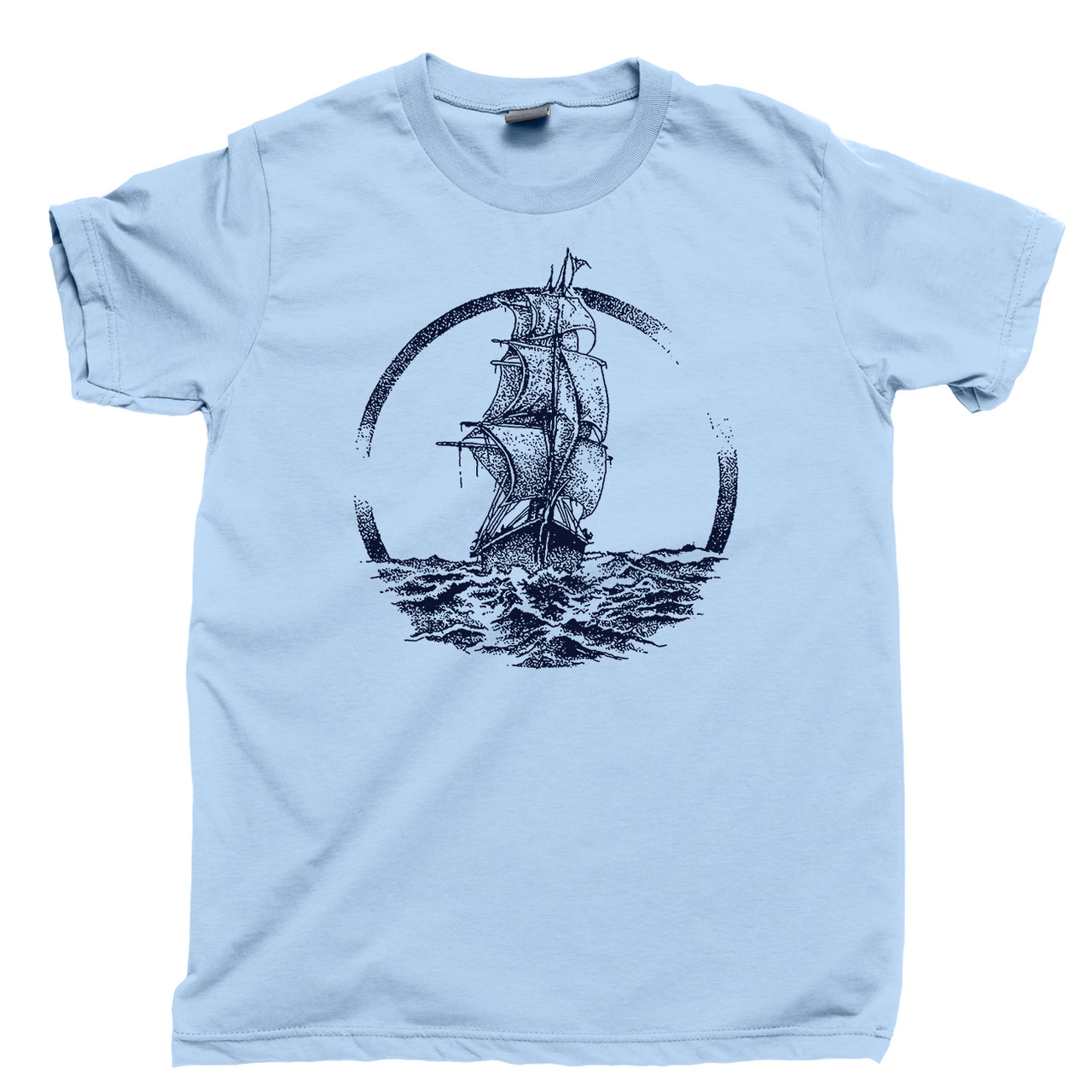 Ship Sailing The Ocean Seas T Shirt - Pirate Ship, Boat Captain, Sailors,  Nautical Sailing Tee