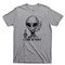 Aliens T Shirt I Come In Peace UFO Extraterrestrial Aliens Abduction Sport Gray Tee