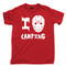Friday The 13th T Shirt Jason Voorhees I Love Camping Camp Crystal Lake Red Tee
