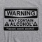 Warning May Contain Alcohol T Shirt Whiskey Rum Tequila Vodka Bourbon Gin Liquor Beer Wine Tee