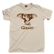 The Gremlins T Shirt Gizmo Mogwai 80s Scary Funny Kids Comedy Movie Tan Tee