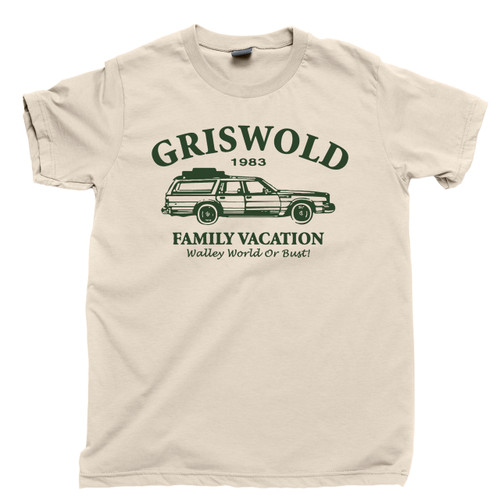 Griswold Family Vacation T Shirt Walley World Or Bust 1983 National Lampoon's Vacation 80s Comedy Movie Natural Cotton Tee