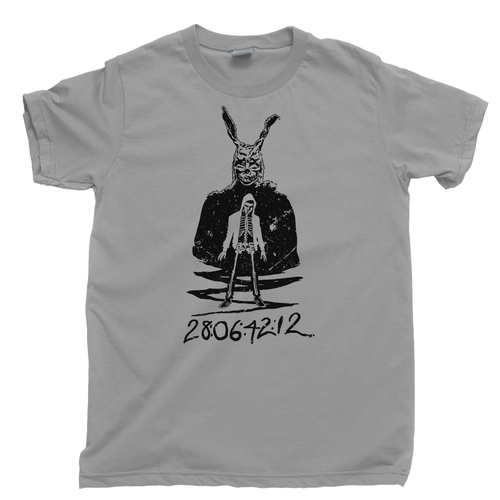 Donnie Darko T Shirt 28 06 42 12 Frank Bunny Rabbit Light Gray Tee