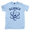 Science T Shirt Atoms Protons Neutrons Electrons Nucleus STEM Mad Scientist Light Blue Tee