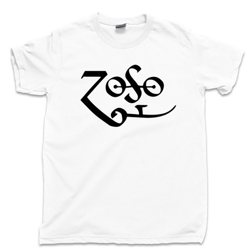 Jimmy Page Zoso T Shirt Led Zeppelin White Tee
