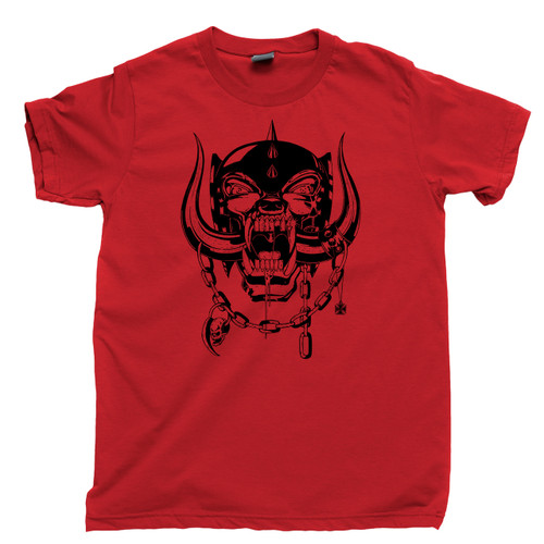 Motorhead T Shirt Snaggletooth Warpig Lemmy Kilmister Red Tee
