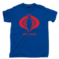 Cobra Est 1982 T Shirt Cobra G.I. Joe Action Figures Royal Blue Tee